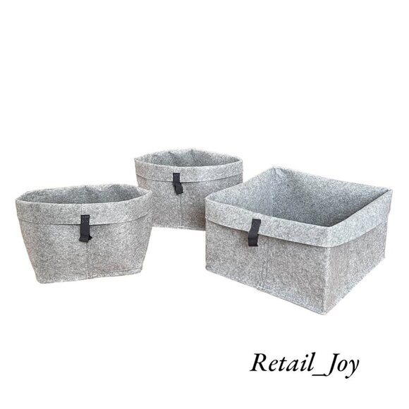 IKEA RAGGISAR Set of 3 Baskets with Pull Tabs - Picture 1 of 2